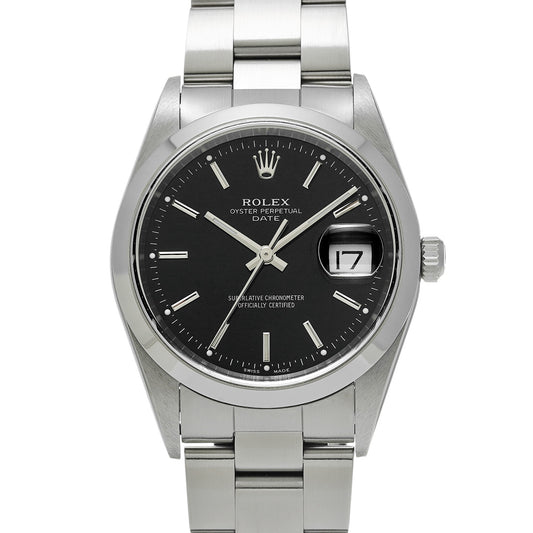 Oyster Perpetual Date 15200 P (made around 2000) Black ROLEX Men's [Pre-Owned].