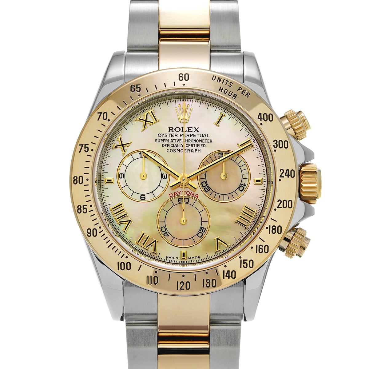 Cosmograph Daytona 116523NR Y No. (manufactured around 2002) Yellow MOP ROLEX Men's [Pre-Owned].