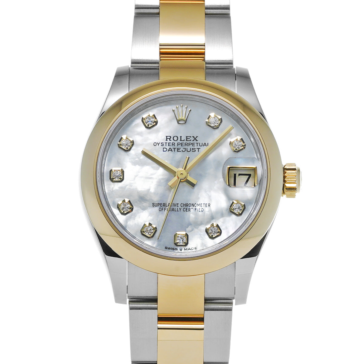 DATE JUST 31 278243NG Random Serial White MOP/Diamond ROLEX Unisex [Pre-Owned].