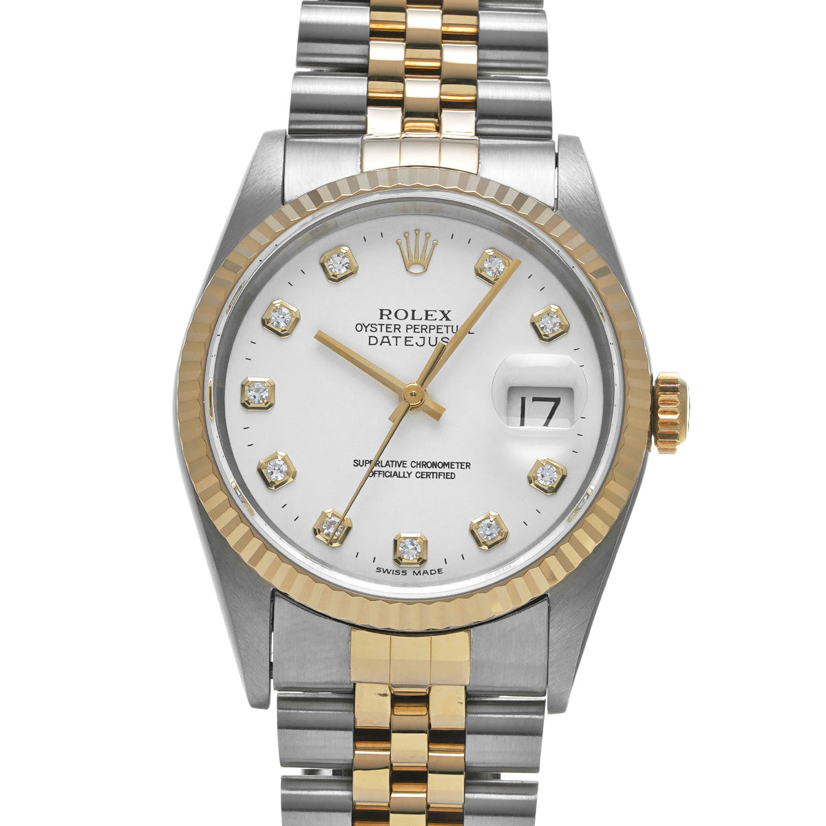 DATE JUST 16233G S (made around 1994) White/Diamond ROLEX Men's [Pre-Owned].