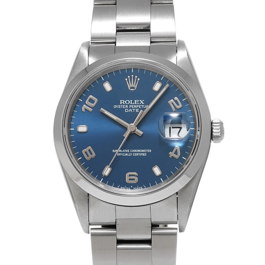 Oyster Perpetual Date 15200 U (manufactured circa 1998) Blue ROLEX Men's [Pre-Owned].