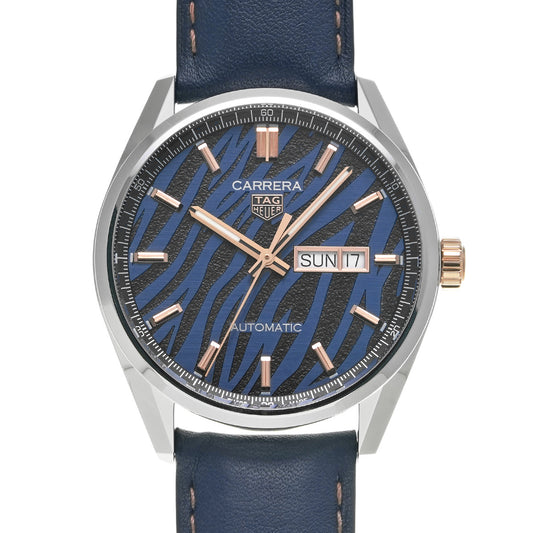 CARRERA Calibre 5 Year of the Tiger Limited Edition Day Date WBN2050.FC6506 Blue TAG HEUER Mens [Pre-owned]