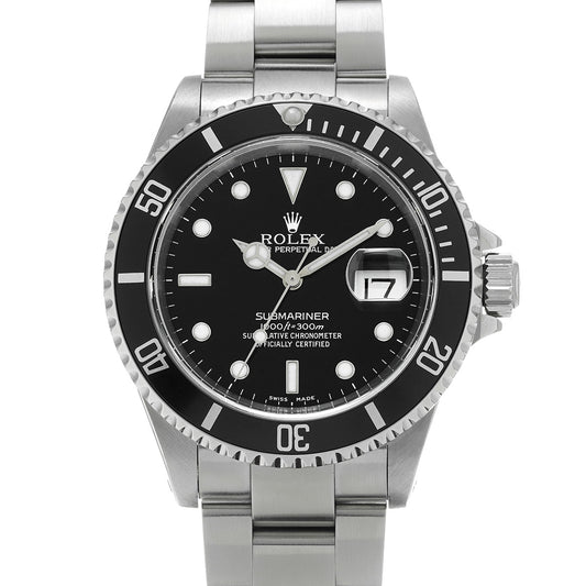 Submariner Date 16610 A (manufactured circa 1998) Black ROLEX Men's [Pre-owned].