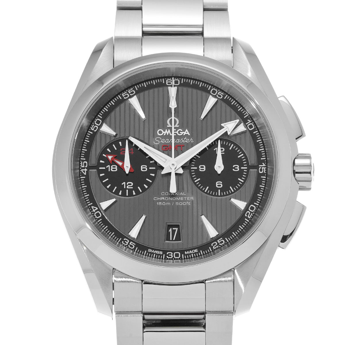 Seamaster Aqua Terra Co-Axial GMT Chronograph 231.10.43.52.06.001 Gray/Black OMEGA Mens [Pre-owned]