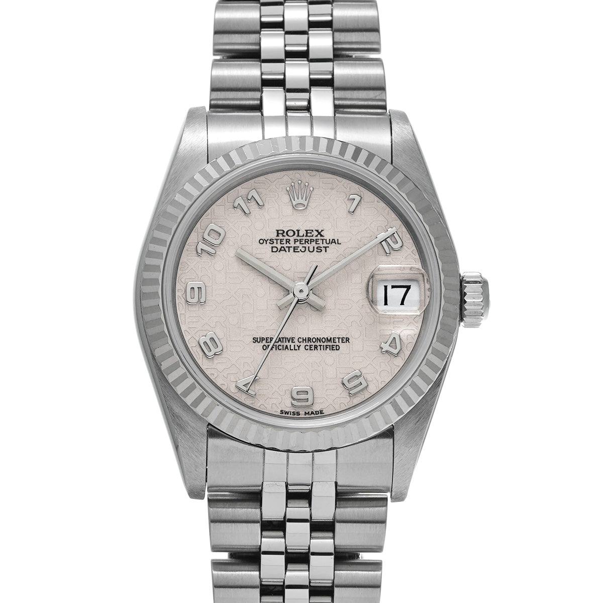 Datejust 68274 A (manufactured circa 1998) Ivory Computer ROLEX Unisex [Pre-Owned].