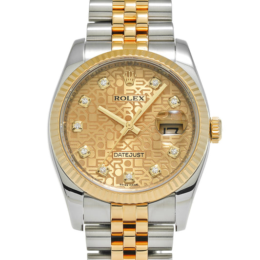 Datejust 116233G M (made around 2007) Champagne Computer/Diamond ROLEX Men's [Pre-Owned].