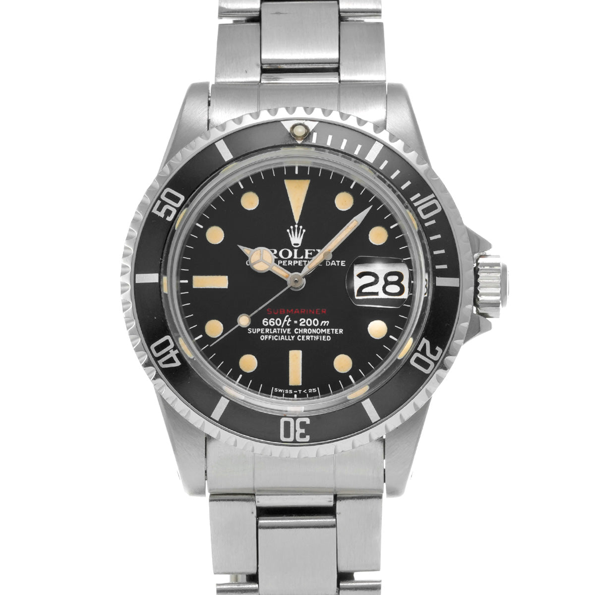 Submariner date mark6 1680 38s (manufactured circa 1974) Black ROLEX Men's [Pre-Owned].