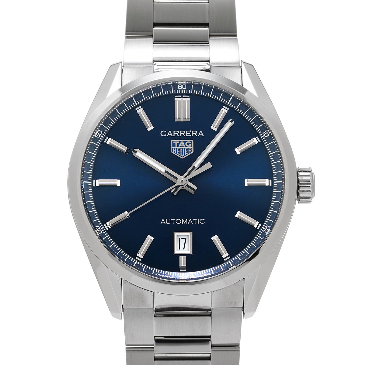 CARRERA Calibre 5 Date WBN2112.BA0639 Blue TAG HEUER Men's [Pre-Owned].