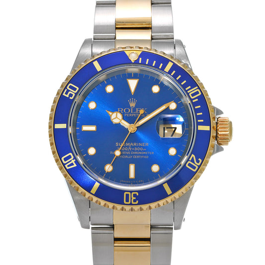 Submariner Date 16613 T (manufactured circa 1996) Blue ROLEX Men's [Pre-Owned].