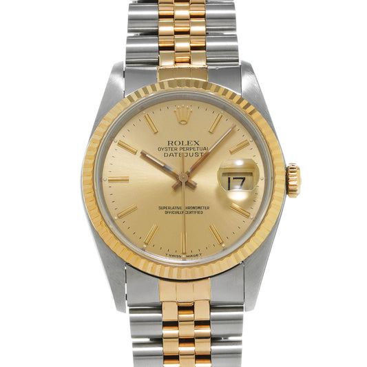 Datejust 16233 L (manufactured circa 1989) Champagne ROLEX Men's [Pre-Owned].