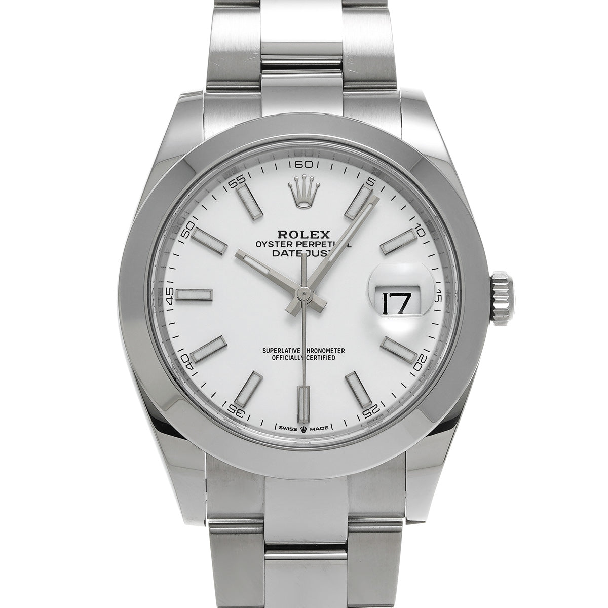 DATE JUST 41 126300 Random Serial White ROLEX Men's [Pre-owned].