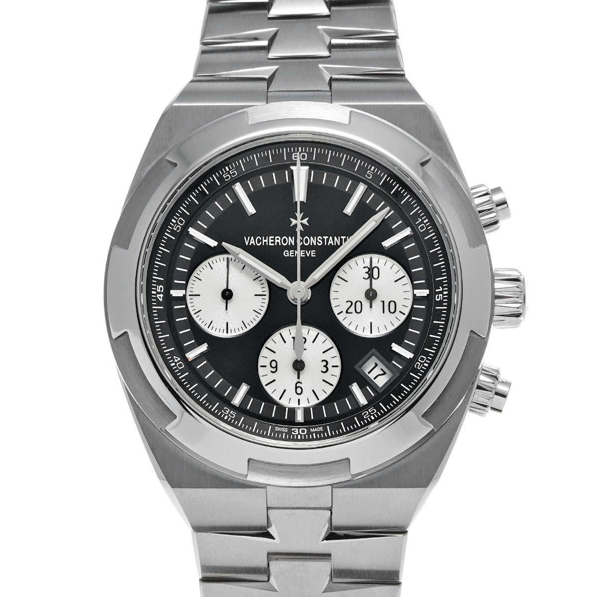 Overseas Chronograph 5500V/110A-B481 Black/Silver VACHERON CONSTANTIN Men's [Pre-Owned].