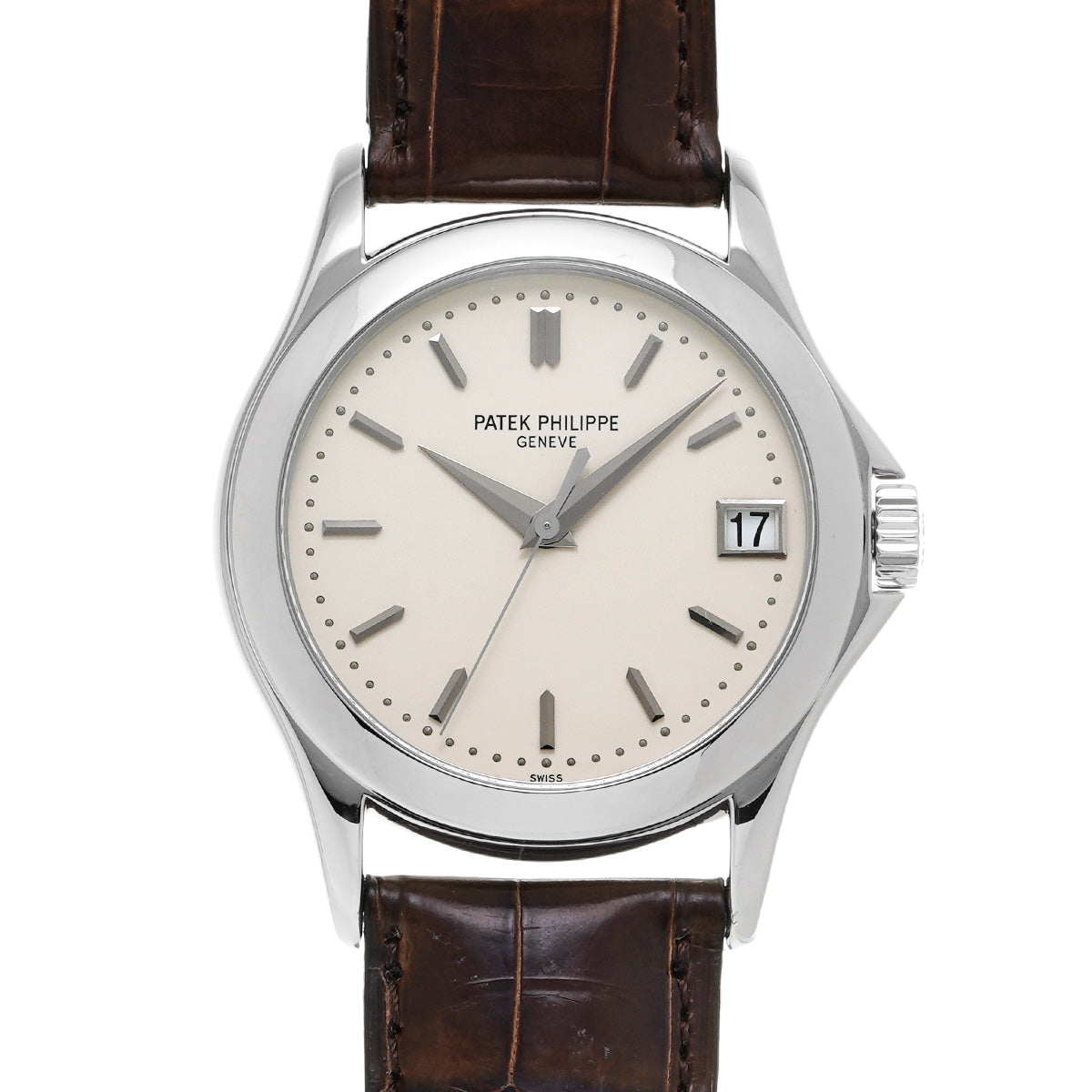 Calatrava 5107G-001 Silver PATEK PHILIPPE Men's [Pre-Owned].