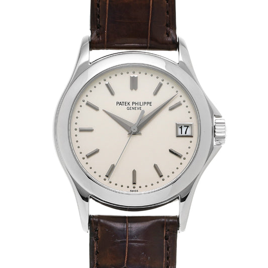 Calatrava 5107G-001 Silver PATEK PHILIPPE Men's [Pre-Owned].