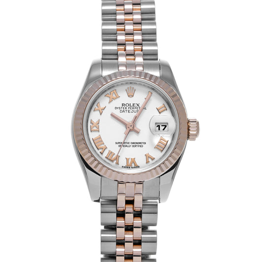 DATE JUST 179171 Random Serial White ROLEX Ladies [Pre-Owned].