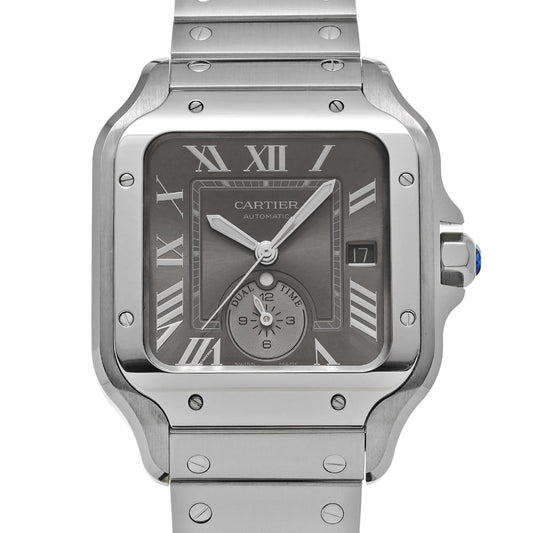 Santos de Cartier Dual Time Zone WSSA0076 Gray CARTIER Men's [Pre-Owned]