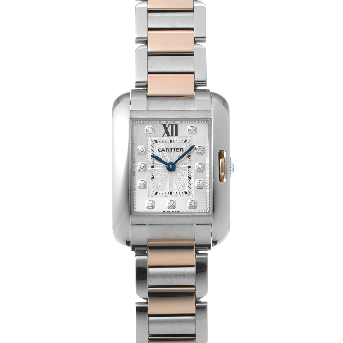 Tank Anglaise SM WT100024 Silver / Diamonds CARTIER Ladies [Pre-owned]