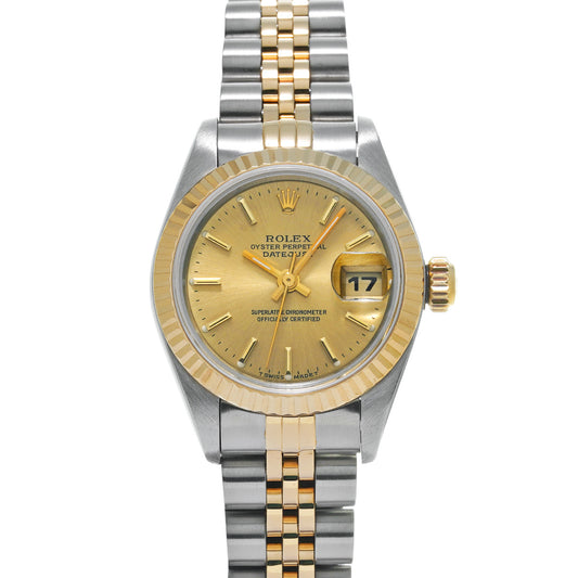 Datejust 69173 U (manufactured circa 1997) Champagne ROLEX Ladies [Pre-Owned].