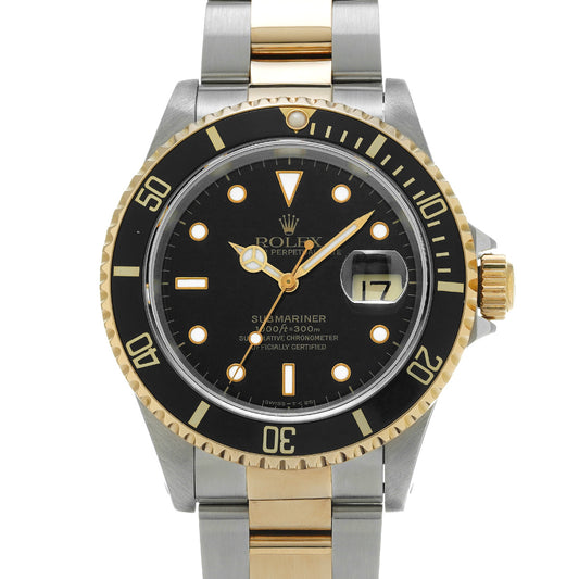 Submariner Date 16613 X (manufactured circa 1991) Black ROLEX Men's [Pre-Owned].