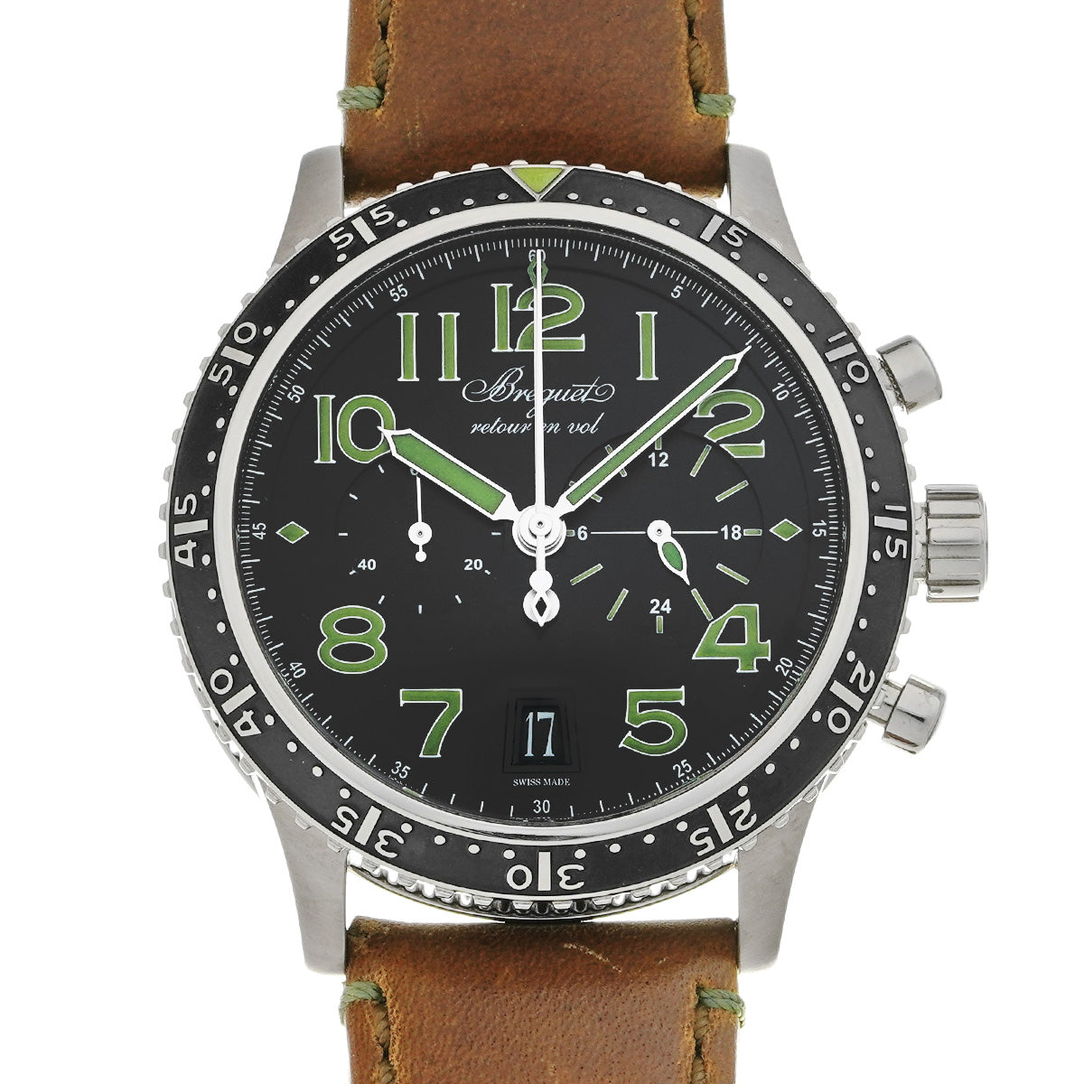 Type XXI Limited 3815TI/HM/3ZU Black Breguet Men's [Pre-Owned].
