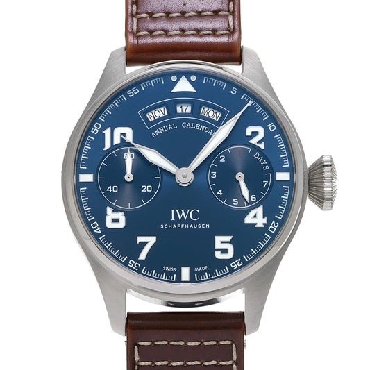 Big Pilot's Watch Annual Calendar Petite Prance IW502703 Blue IWC Men's [Pre-Owned]