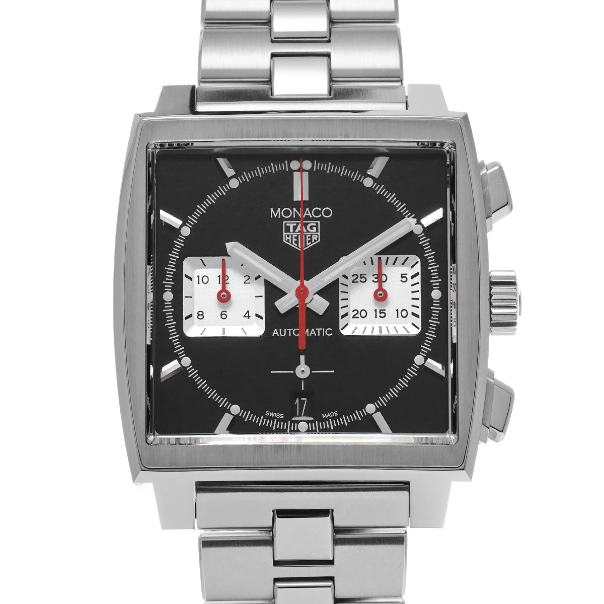 Monaco Calibre Heuer 02 Chronograph CBL2113.BA0644 Black/Silver TAG HEUER Mens [Pre-Owned]