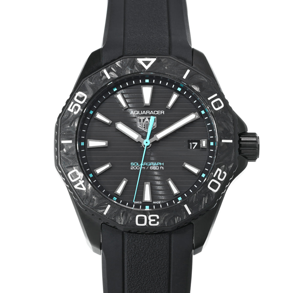 Aquaracer Professional 200 Solar Graph WBP1112.FT6199 Black TAG HEUER Men's [Pre-Owned]