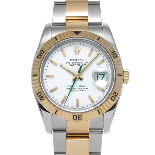 DATE JUST TURNOGRAPH 116263 F (manufactured circa 2004) White ROLEX Men's [Pre-Owned].