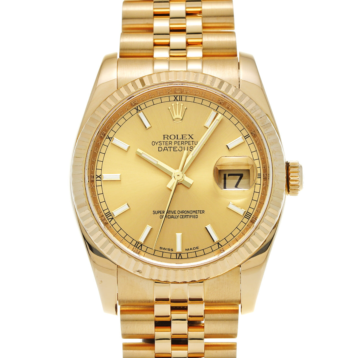 DATE JUST 116238 F (manufactured circa 2005) Champagne ROLEX Men's [Pre-Owned].