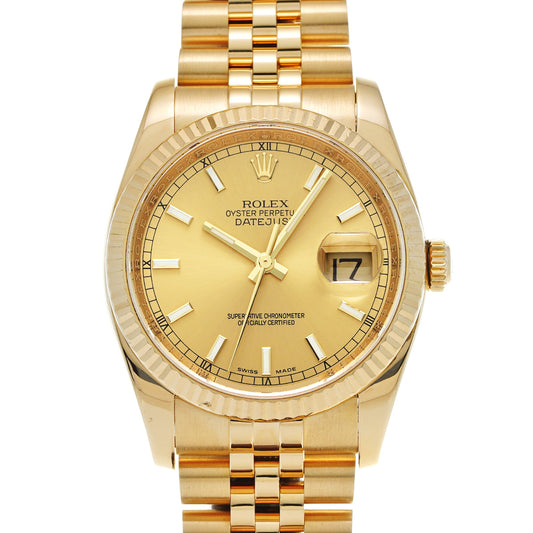 DATE JUST 116238 F (manufactured circa 2005) Champagne ROLEX Men's [Pre-Owned].
