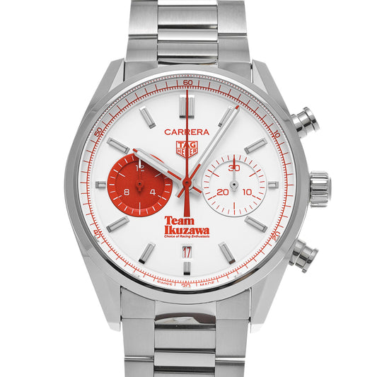 CARRERA CALIBRE HOYER 02 Chronograph Team IXAWA BY Bamford CBN201F.EB0356 White Opaline/Red TAG HEUER Mens [Pre-Owned].