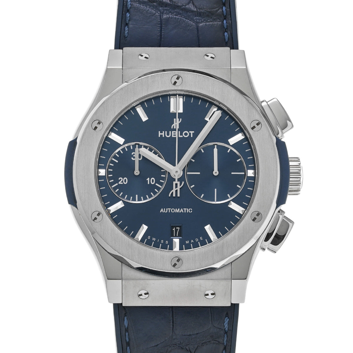 Classic Fusion Titanium Chronograph 521.NX.7170.LR Blue HUBLOT Men's [Pre-Owned]