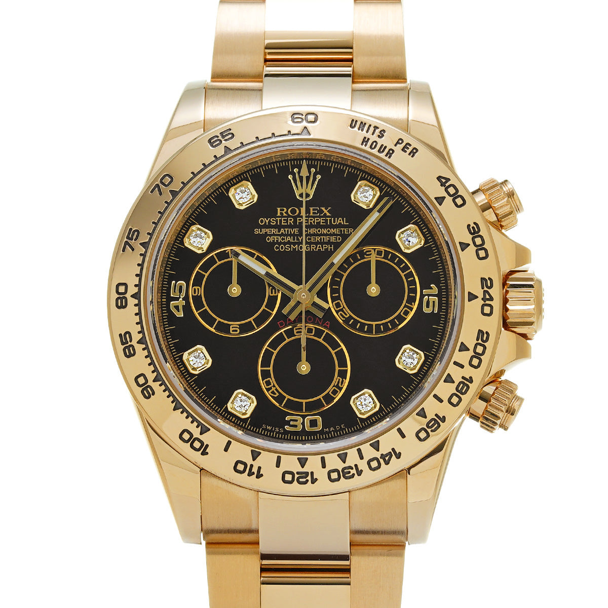 Cosmograph Daytona 116508G Random Serial Black/Diamond ROLEX Men's [Pre-Owned].