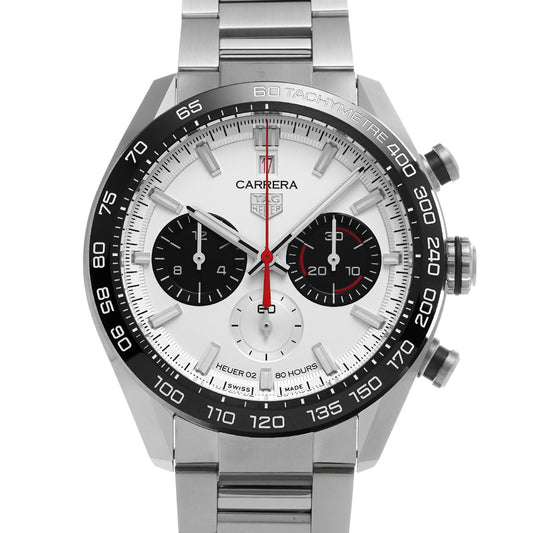 CARRERA CALIBRE HEUER 02 Sport Chronograph 160th CBN2A1D.BA0643 Silver/Black TAG HEUER Men's [Pre-Owned].
