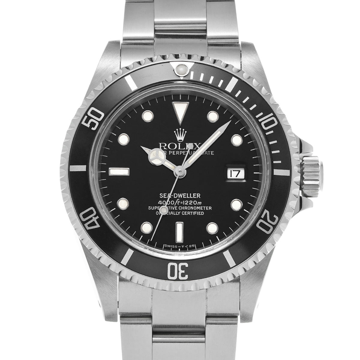 Sea-Dweller 16600 U (manufactured circa 1997) Black ROLEX Men's [Pre-Owned].