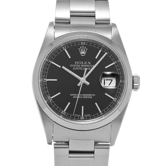 DATE JUST 16200 F (manufactured circa 2003) Black ROLEX Men's [Pre-Owned].