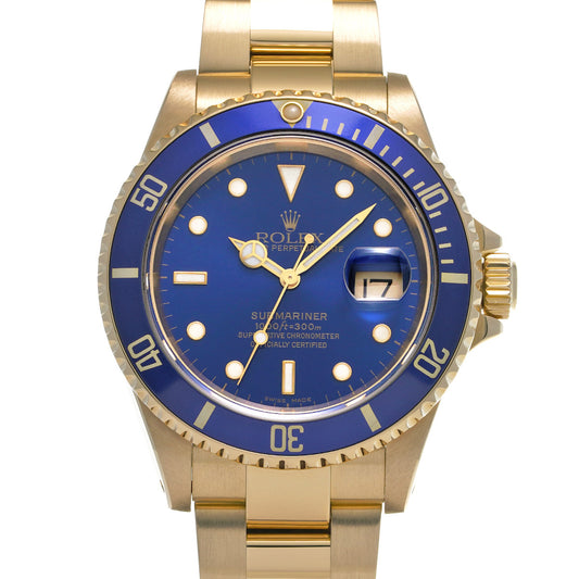 Submariner Date 16618 K (manufactured circa 2002) Blue ROLEX Men's [Pre-Owned].