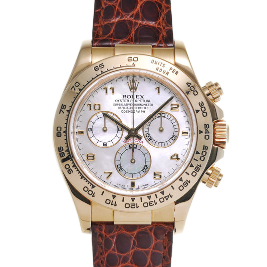 Cosmograph Daytona 116518NA P (manufactured around 2000) White MOP/Diamond ROLEX Men's [Pre-Owned].