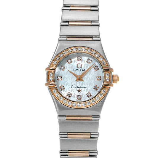 Constellation Mini Quartz 1360.75 White MOP/Diamond OMEGA Ladies [Pre-Owned].