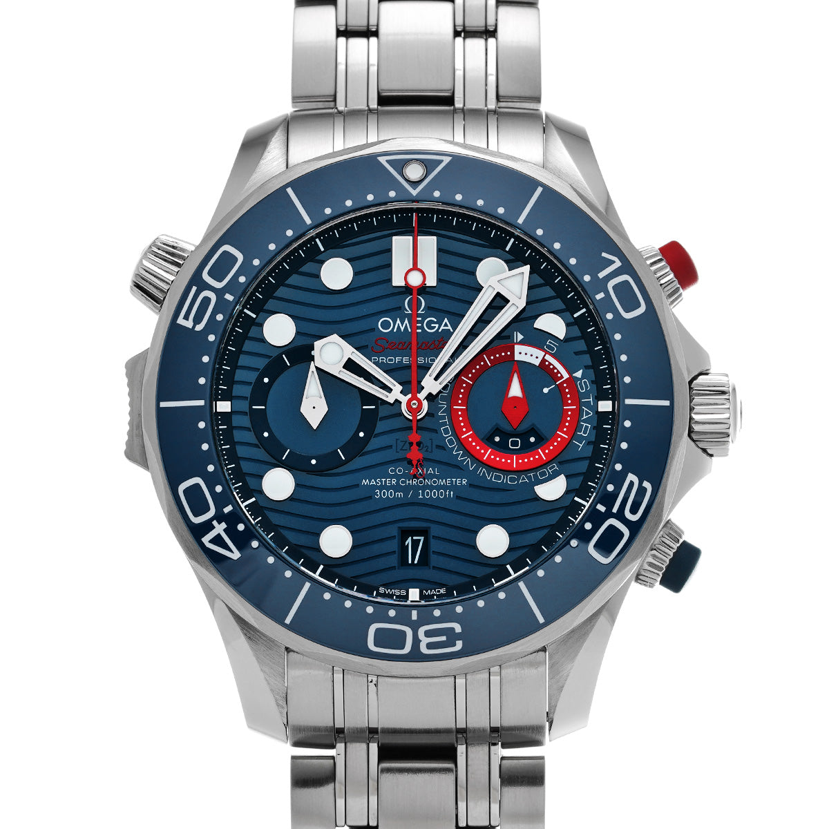 Seamaster Diver 300 Co-Axial Master Chronometer Chronograph America's Cup 210.30.44.51.03.002 Blue OMEGA Mens [Pre-owned]