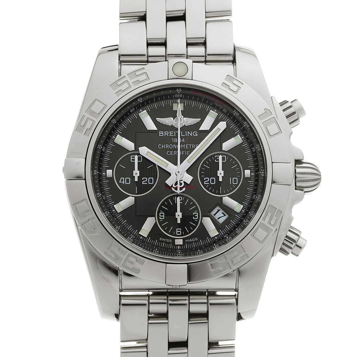 Chronomat 44 A011M24PA Gray/Black BREITLING Men's [Pre-Owned]