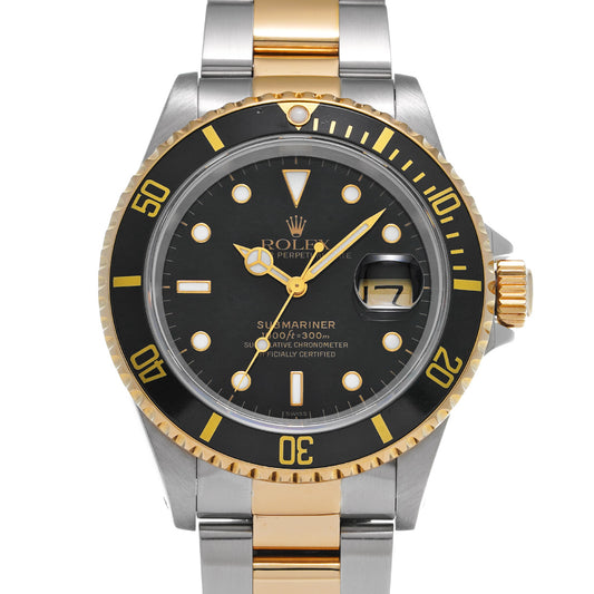 Submariner Date 16613 U (manufactured circa 1997) Black ROLEX Men's [Pre-Owned].