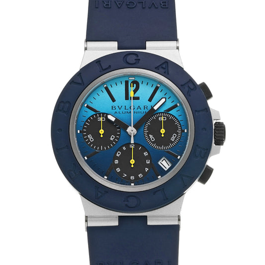 Aluminum Chronograph Capri 103844 Blue BVLGARI Men's [Pre-Owned].
