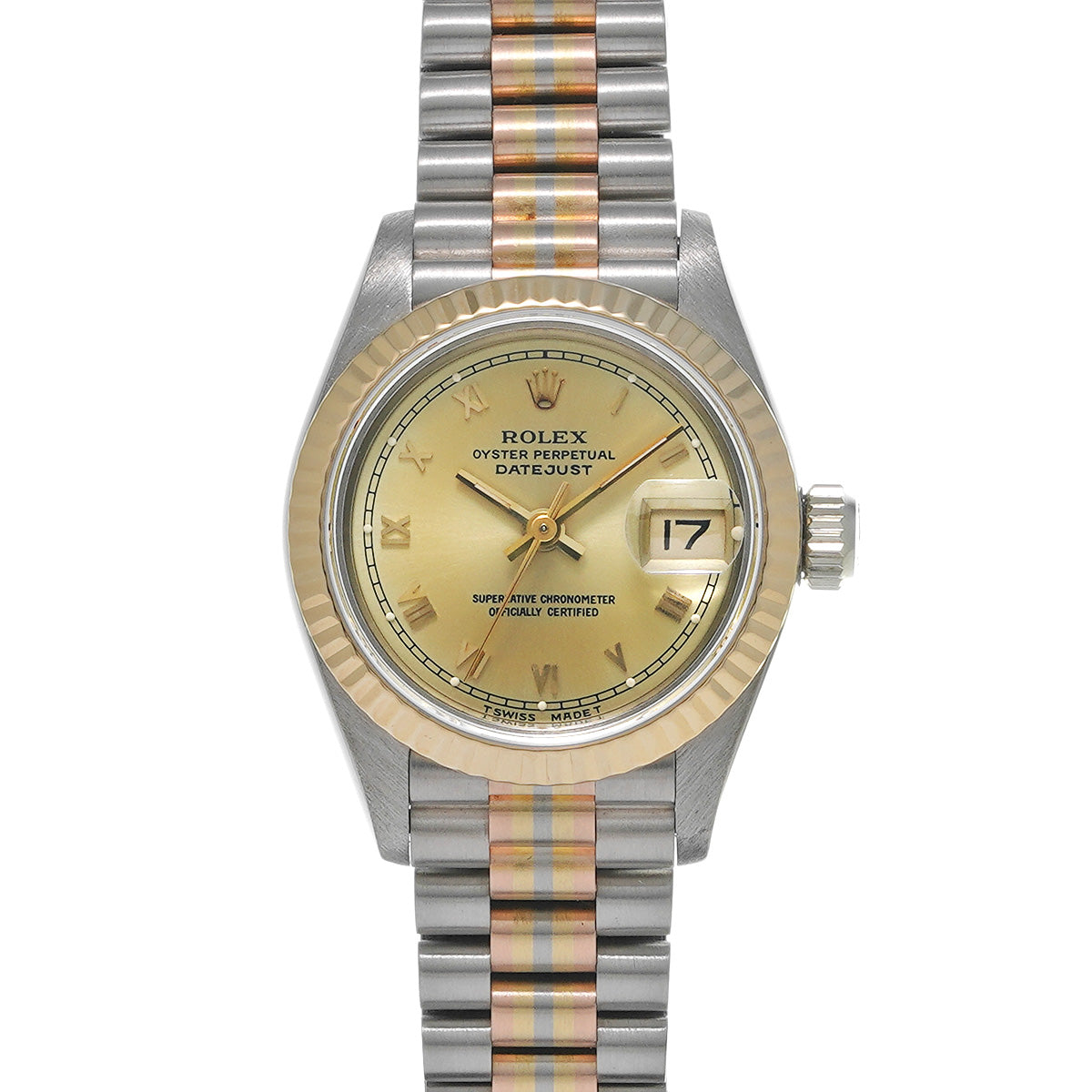 DATE JUST TRIDOR 69179BIC L No. (manufactured circa 1989) Champagne ROLEX Ladies [Pre-owned].