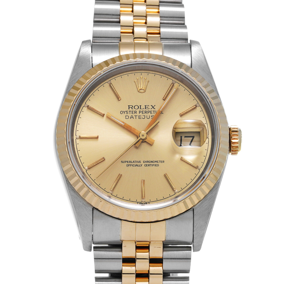 Datejust 16233 L (manufactured circa 1988) Champagne ROLEX Men's [Pre-Owned].