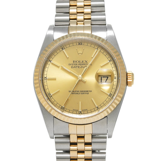 Datejust 16233 P (manufactured circa 2000) Champagne ROLEX Men's [Pre-Owned].