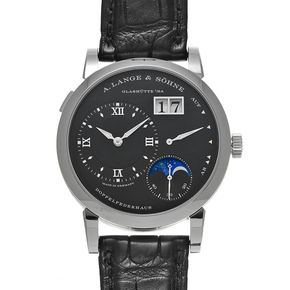 Lange 1 Moonphase 192.029 Black A. Lange &amp; Sohne Men's [pre-owned].