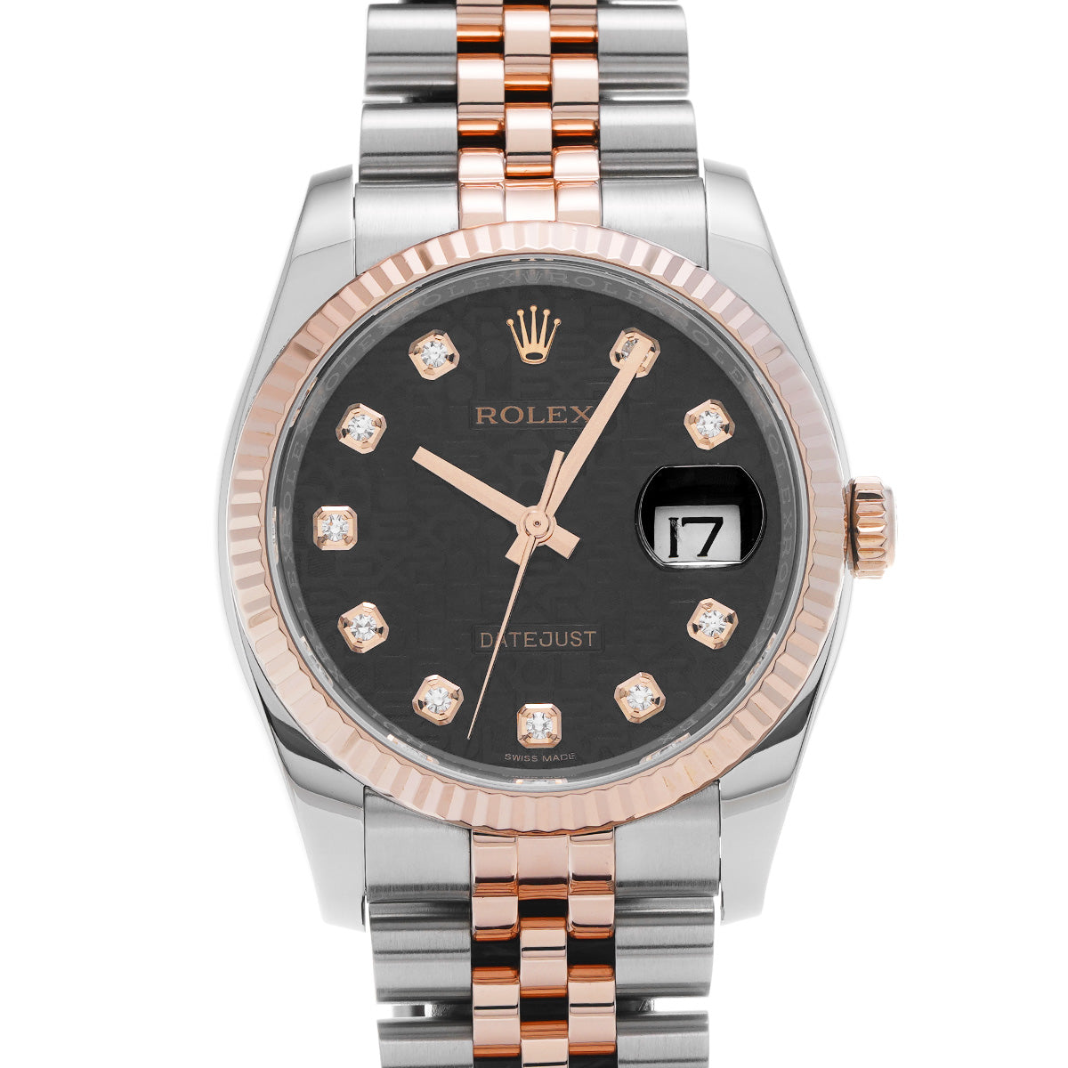 DATE JUST 116231G Random Serial Black Computer/Diamond ROLEX Men's [Pre-Owned].
