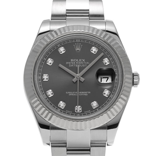 116334G Datejust II Random Serial Gray/Diamond ROLEX Men's [Pre-Owned].