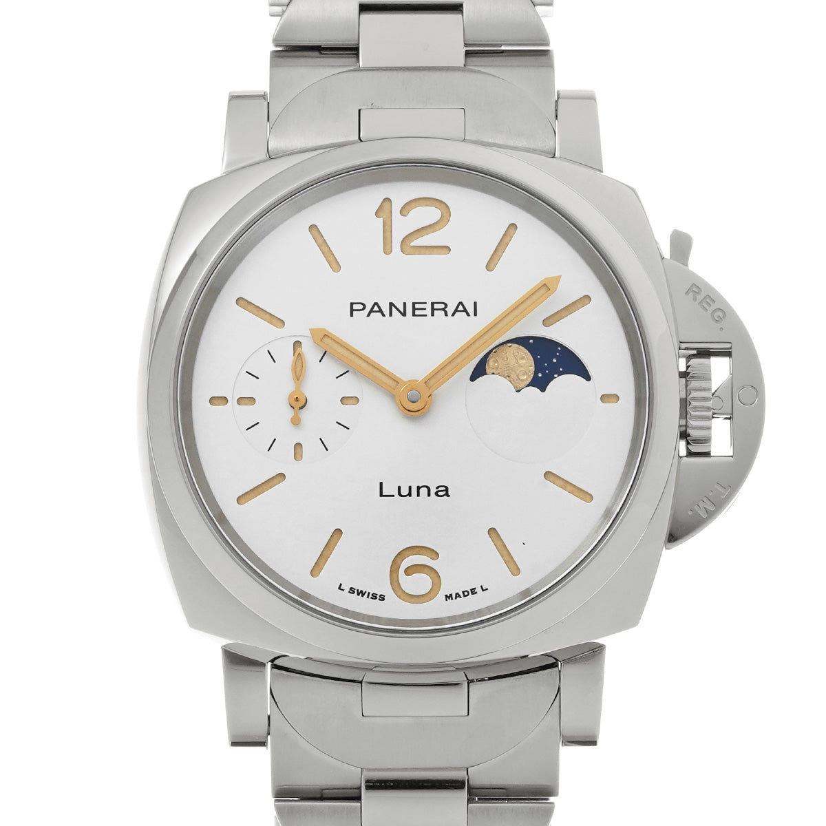 PAM01301 Luminor Due Luna Y (manufactured in 2022) White PANERAI Men's [Pre-Owned].